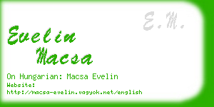 evelin macsa business card